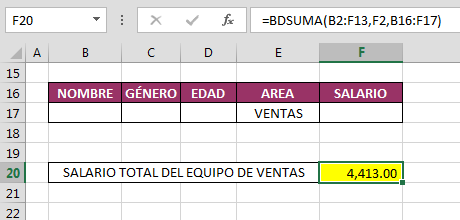 Resultado de imagen para FunciÃ³n BDSUMA png