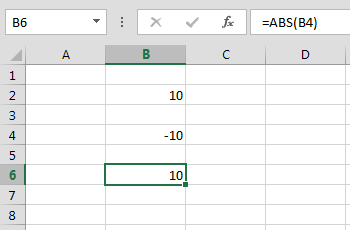 Funci%c3%b3n ABS en Excel - Función ABS en Excel