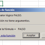 Función FALSO en Excel