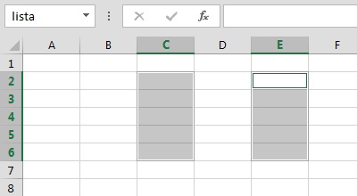 Definir nombre para un rango de celdas - Función AREAS en Excel