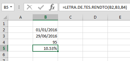 Función LETRA.DE.TES.RENDTO en Excel « Funciones de Excel