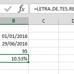 Ejemplo Función LETRA.DE.TES.RENDTO en Excel