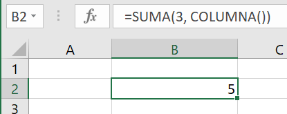 Función COLUMNA en Excel
