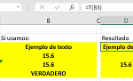 Función T en Excel